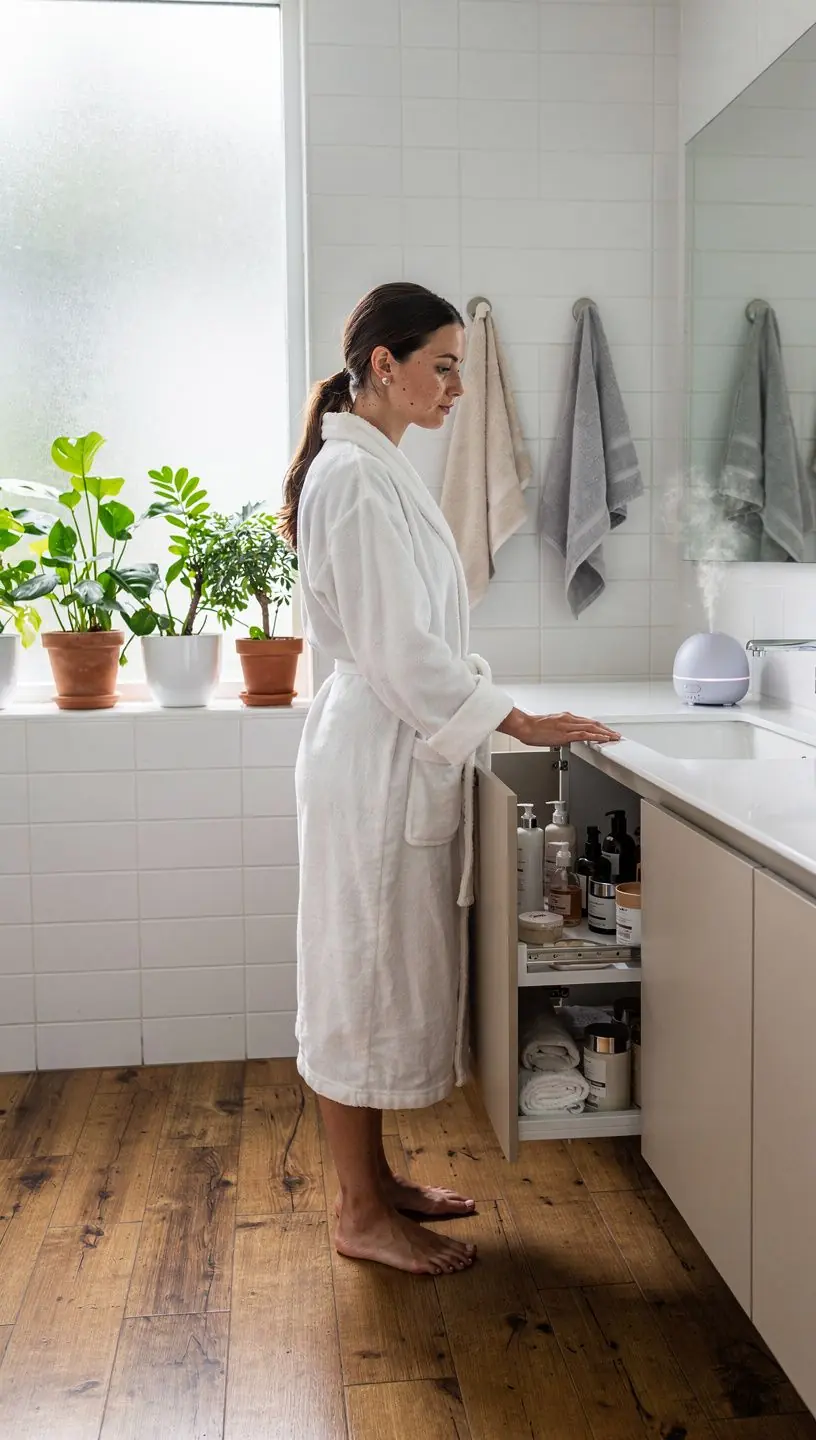 Köök, millel on integreeritud hoiukapid ja efektne valgustuslahendus.